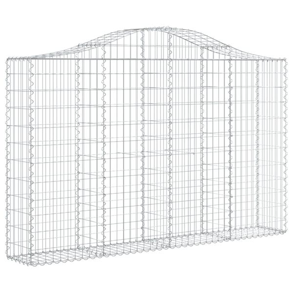 vidaXL Arched Gabion Baskets 30 pcs 200x30x120/140 cm Galvanised Iron