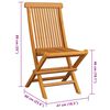 vidaXL Garden Chairs with Anthracite Cushions 8 pcs Solid Teak Wood