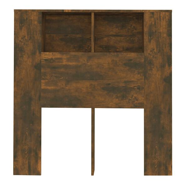 vidaXL Headboard Cabinet Smoked Oak 100x18.5x102.5 cm