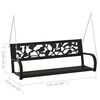 vidaXL Garden Swing Bench 125 cm Steel and Plastic Black