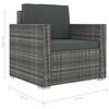 vidaXL 8 Piece Garden Lounge Set with Cushions Poly Rattan Grey