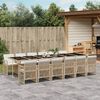 vidaXL 13 Piece Garden Dining Set with Cushions Beige Poly Rattan