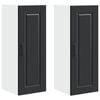 vidaXL Wall Cabinet PORTO 2 pcs Black 30 x 31 x 80 cm Engineered Wood