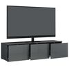 vidaXL TV Cabinet High Gloss Grey 120x34x30 cm Engineered Wood