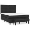 vidaXL Box Spring Bed with Mattress Black 137x190 cm Double Faux Leather