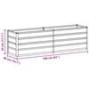 vidaXL Garden Raised Bed 160x40x45 cm Galvanized Steel Silver