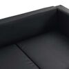 vidaXL Sofa Set Artificial Leather 3-Seater and 2-Seater Black