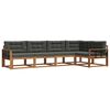 vidaXL Outdoor Sofa Set with Cushion 5 pcs Natural and Anthracite