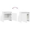 vidaXL Bedside Cabinets 2 pcs High Gloss White 45x34x44.5 cm Engineered Wood