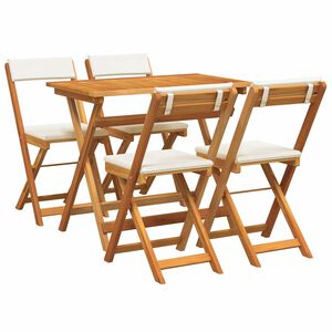 vidaXL Bistro Set 5 pcs Oil Natural Solid Acacia Wood