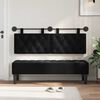 vidaXL Hanging Headboard Wall-mounted Black 130 x 55 x 7 cm Velvet