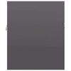 vidaXL 2 Piece Bathroom Furniture Set High Gloss Grey Engineered Wood