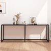 vidaXL Console Table Black 200x35x75.5cm Tempered Glass