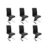 vidaXL Dining Chairs 6 pcs Black Faux Leather