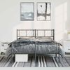 vidaXL Metal Bed Frame without Mattress with Footboard Black 135x190cm