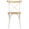 vidaXL Cross Chairs 6 pcs White Solid Mango Wood