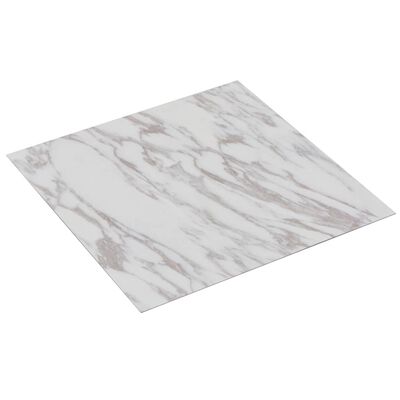 vidaXL Self-adhesive PVC Flooring Planks 5.11 m² White Marble