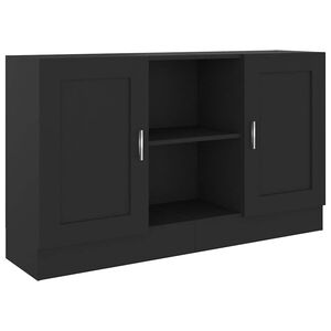 vidaXL Sideboard Black 120x30,5x70 cm Engineered Wood