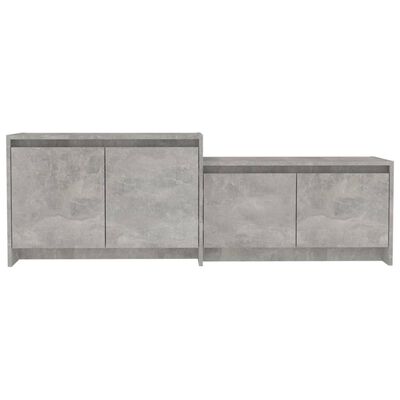 vidaXL TV Cabinet Concrete Grey 146.5x35x50 cm Engineered Wood