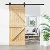 vidaXL Sliding Door with Hardware Set 85x210 cm Solid Wood Pine