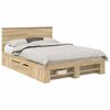 vidaXL Bed Frame Sonoma Oak 150 x 200 cm Engineered Wood