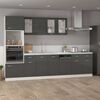 vidaXL Dishwasher Panel Lyon High Gloss Grey 45x3x67 cm Engineered Wood
