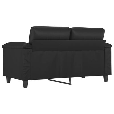 vidaXL 2-Seater Sofa Black 120 cm Faux Leather