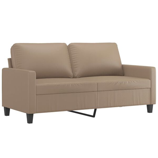 vidaXL 2-Seater Sofa Cappuccino 140 cm Faux Leather