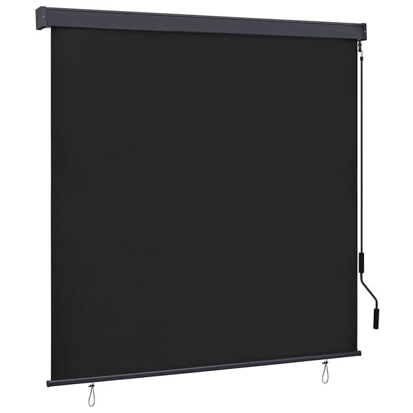 vidaXL Roller Blind Anthracite 180 x 250 cm Fabric and Aluminum