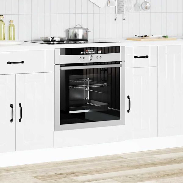 vidaXL Oven Cabinet Lucca High Gloss White Engineered Wood