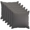 vidaXL Cushion Cover 6 pcs HOUTEN Light Grey 80 x 80 cm Faux Linen