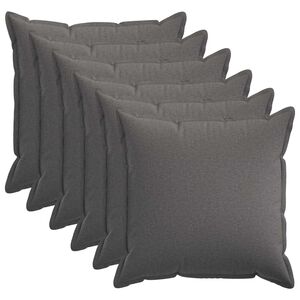 vidaXL Cushion Cover 6 pcs HOUTEN Light Grey 80 x 80 cm Faux Linen
