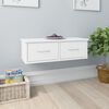 vidaXL Wall-mounted Drawer Shelf White 60x26x18.5 cm Engineered Wood