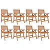 vidaXL 9 Piece Garden Dining Set Solid Wood Acacia
