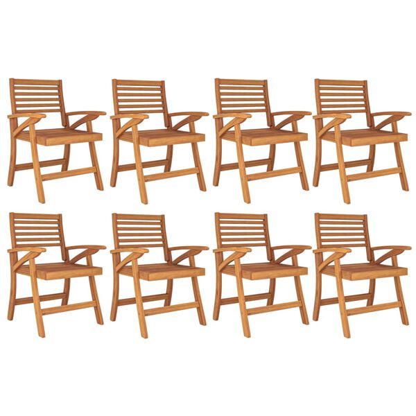 vidaXL 9 Piece Garden Dining Set Solid Wood Acacia
