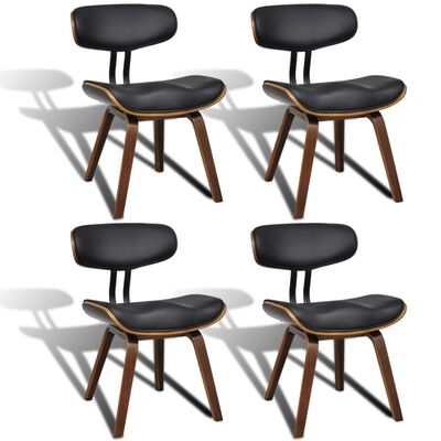 Artificial Leather Dining Chair with Backrest 4 pcs