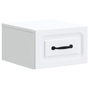 vidaXL Wall-Mounted Bedside Cabinet White 34.5 x 33 x 20 cm