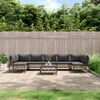 vidaXL 8 Piece Garden Lounge Set with Cushions Anthracite Poly Rattan