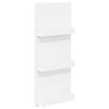 vidaXL Magazine Rack with Shelf White 43 x 11 x 102 cm Engineered Wood