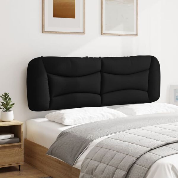 vidaXL Headboard Cushion "Hvar" Black 152 cm Queen Fabric
