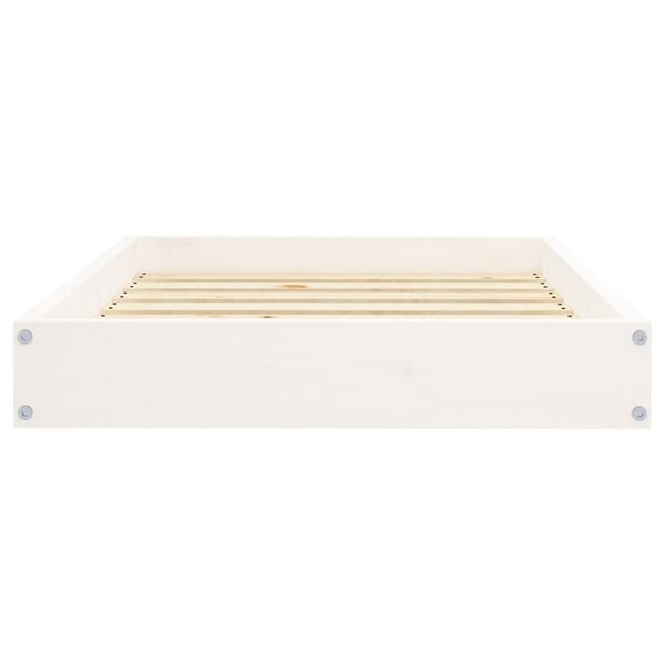 vidaXL Dog Bed White 71.5x54x9 cm Solid Wood Pine