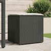 vidaXL Cushion Box with Storage Black 50 x 50 x 50 cm Poly Rattan