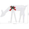 vidaXL Christmas Reindeer Family 270x7x90 cm White Cold White Mesh