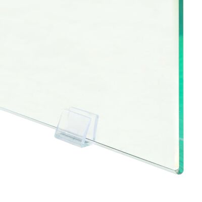 vidaXL Console Table MDF and Glass 120x30x76 cm Oak Colour