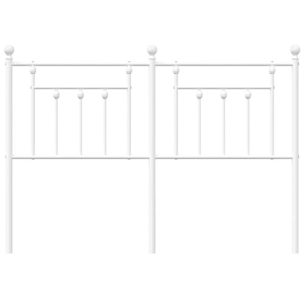 vidaXL Metal Headboard White 150 cm
