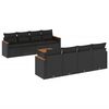 vidaXL Patio Sofa Set 8-Seaters Black