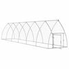 vidaXL Chicken Cage Silver 600x105x120 cm Galvanised Steel