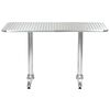 vidaXL 5 Piece Outdoor Dining Set Aluminium Silver