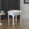 vidaXL Dressing Stool Warm White Fabric