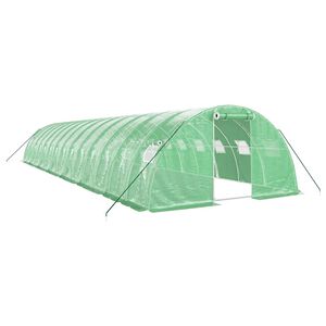 vidaXL Greenhouse with Steel Frame Green 56 m&sup2; 14x4x2 m